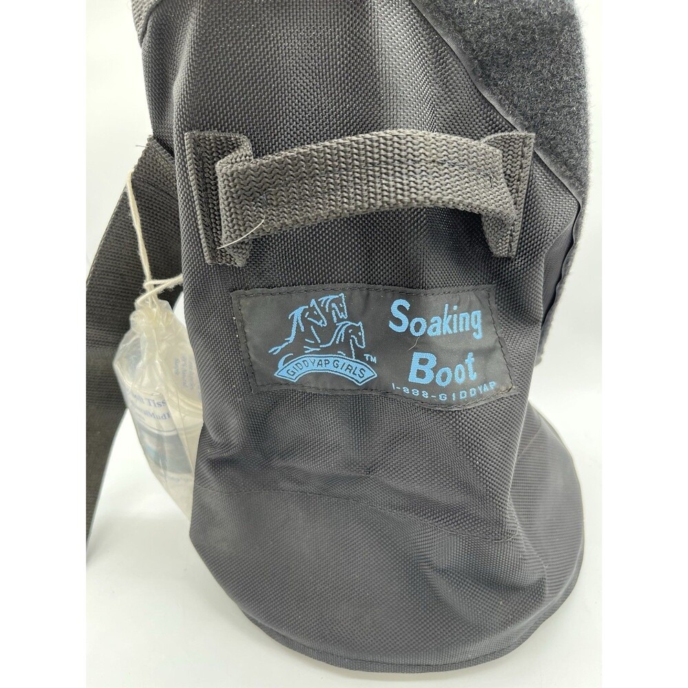 Original Giddyap Girls Black Soaking Boot With Minerals In Bag Horse Equestrian